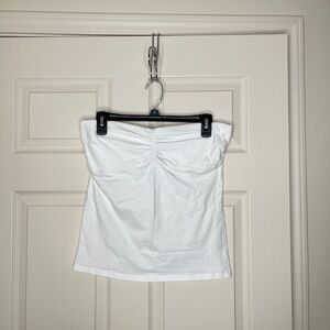 Rue 21 white cotton tube top strapless vintage XL